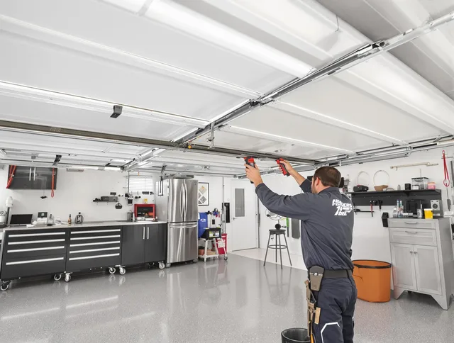 Overhead garage door repair service by Wadsworth Garage Door Repair in Wadsworth