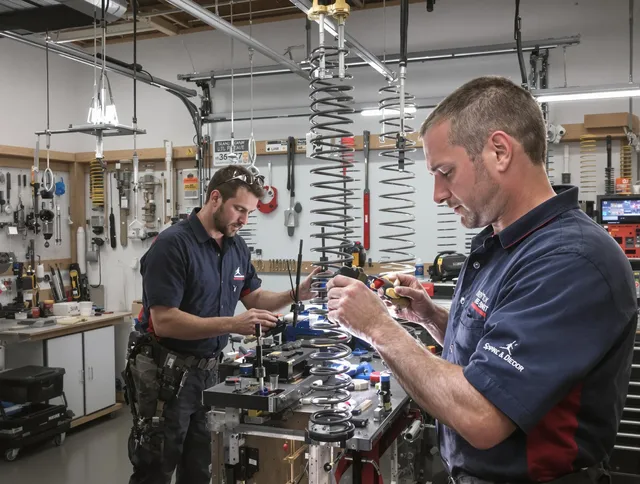 Garage door spring repair service by Wadsworth Garage Door Repair in Wadsworth